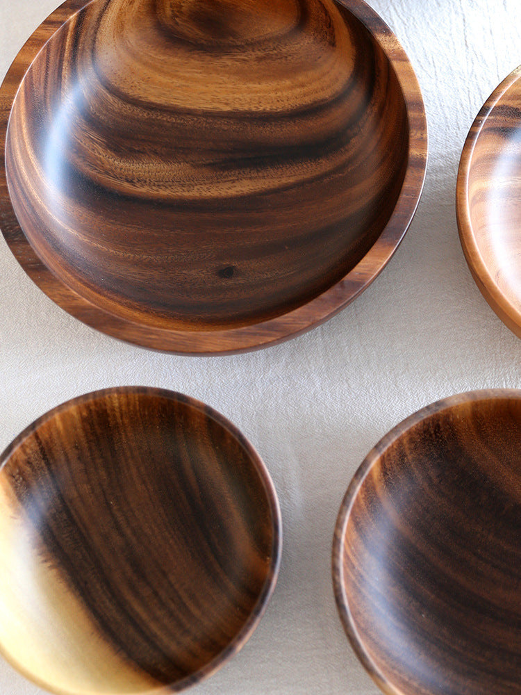 Natural Elegance Wooden Serving Bowl
