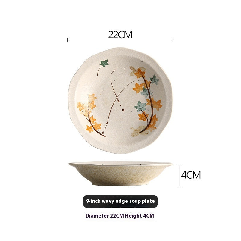 Creative Flower Household Ceramic Tableware Plate