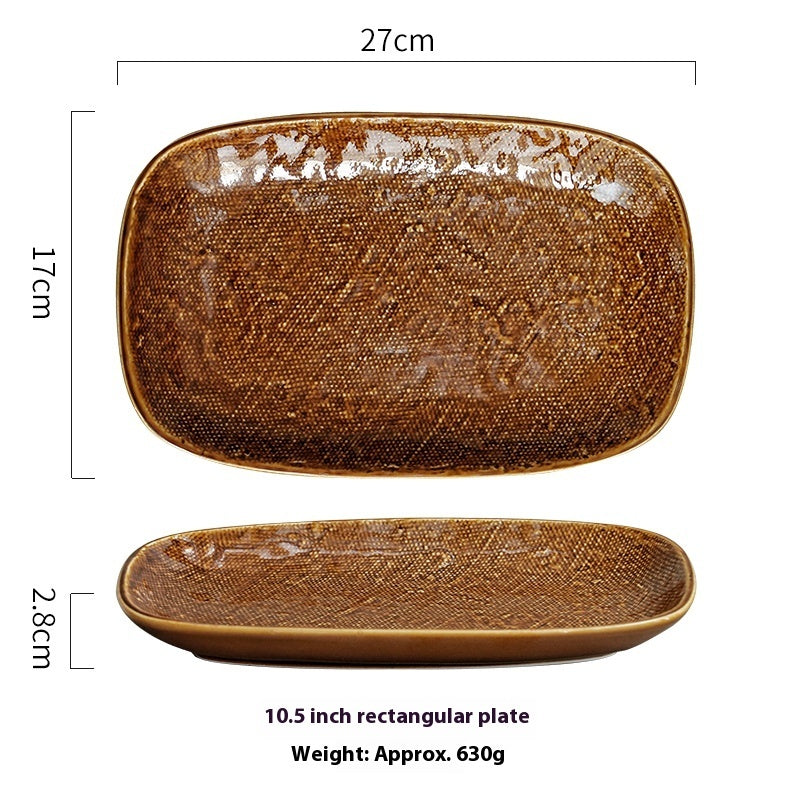 Creative Ceramic Underglaze Rectangular Plate