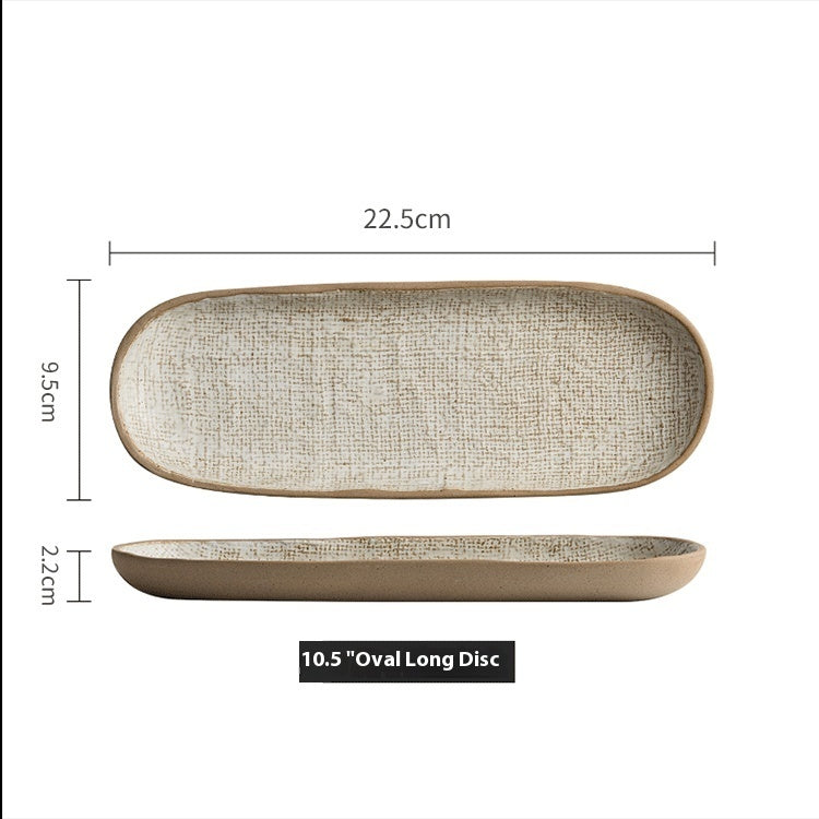 Retro Rectangular Ceramic Tableware