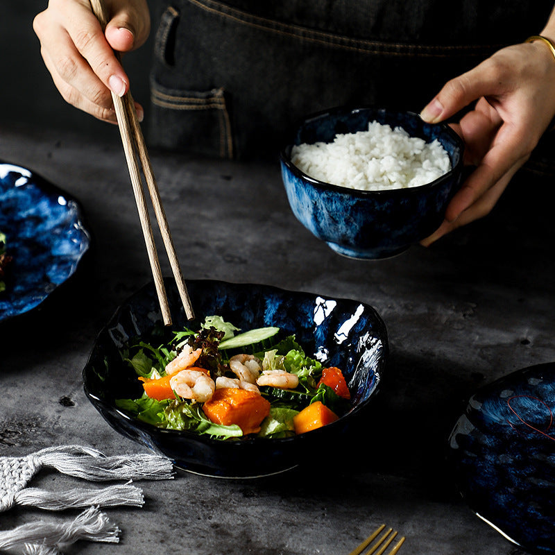 Blue Elegant Creative Tableware Plate Set