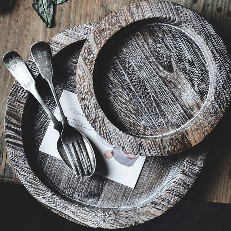 Japanese-style Solid Wood Plate