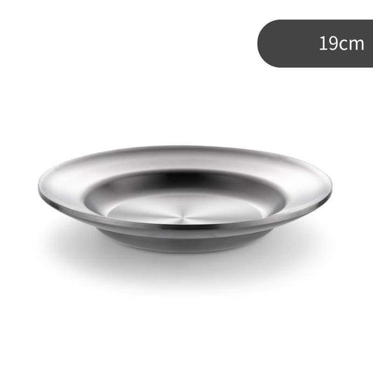 Stainless Steel Plate Household Round Dinner Plate Dinner Plate
