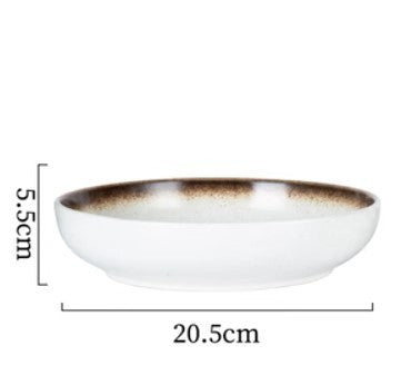 Japanese Ceramic Deep Plate Cutlery
