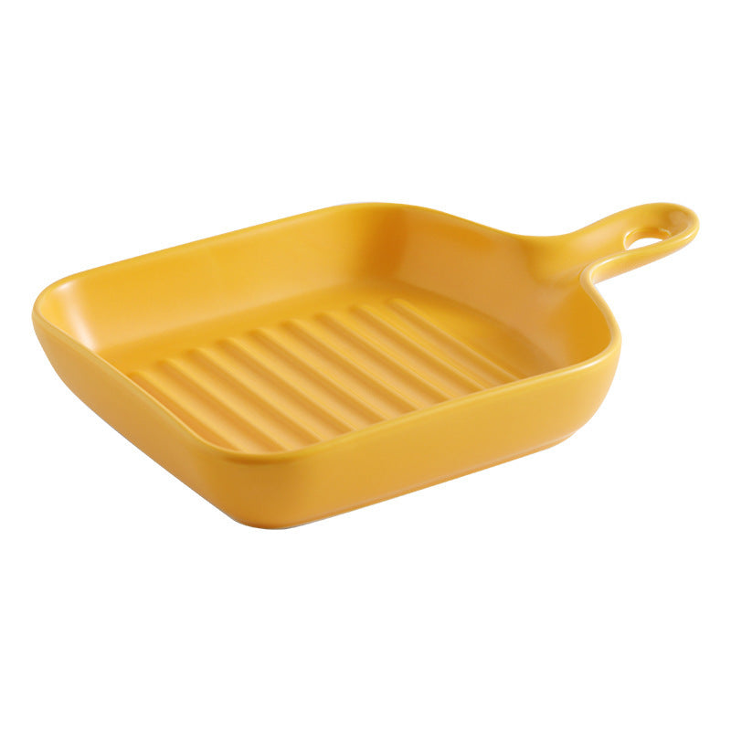 Handle Ceramic plate