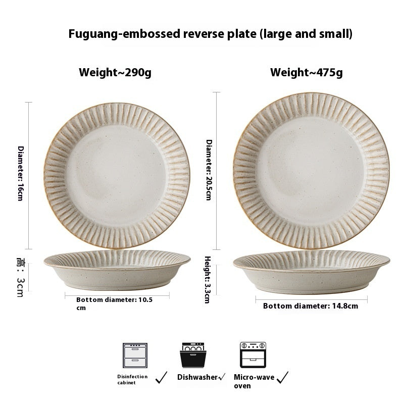 Vintage Ceramic Household Dinner Plate