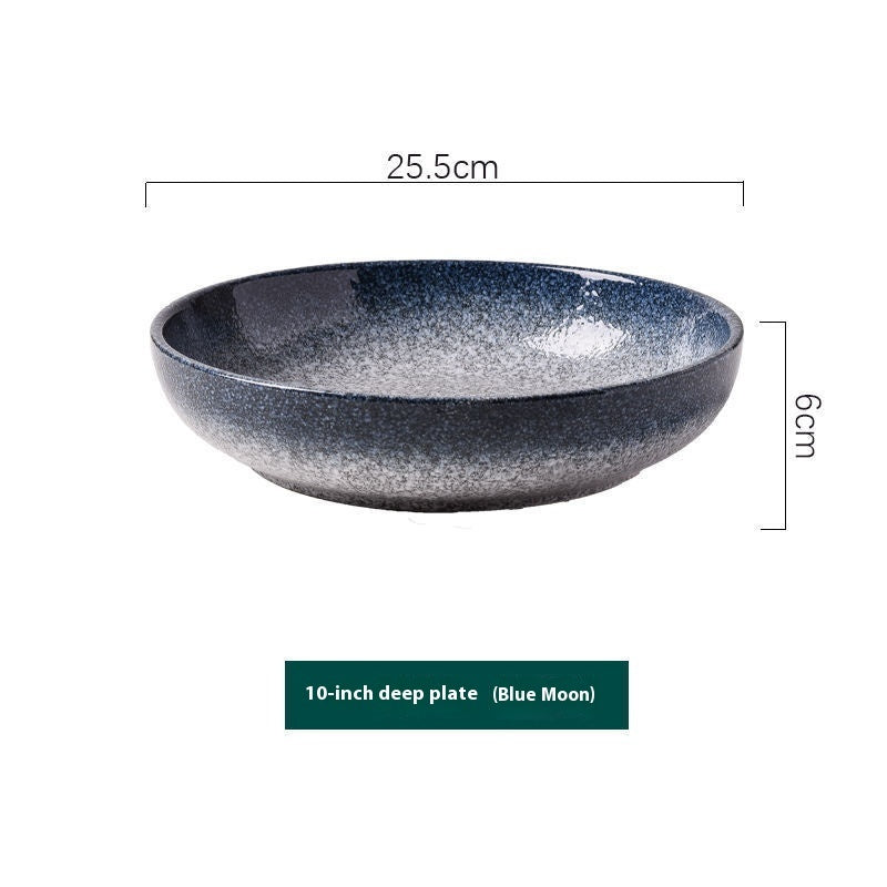 Retro Domestic Underglaze Porcelain Plate