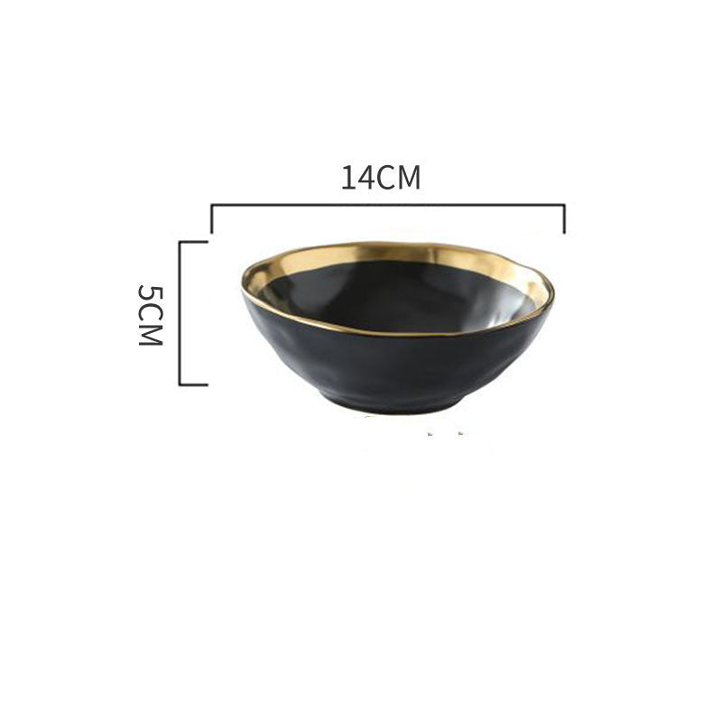 Gilded Harmony Ceramic Plate