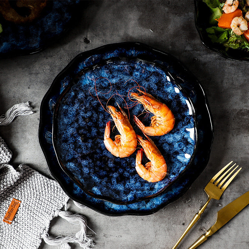 Blue Elegant Creative Tableware Plate Set