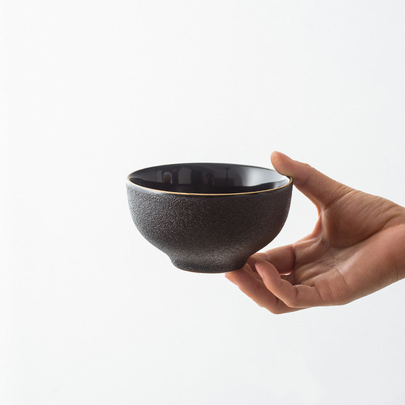 Black Ceramic Tableware Plate Bowl