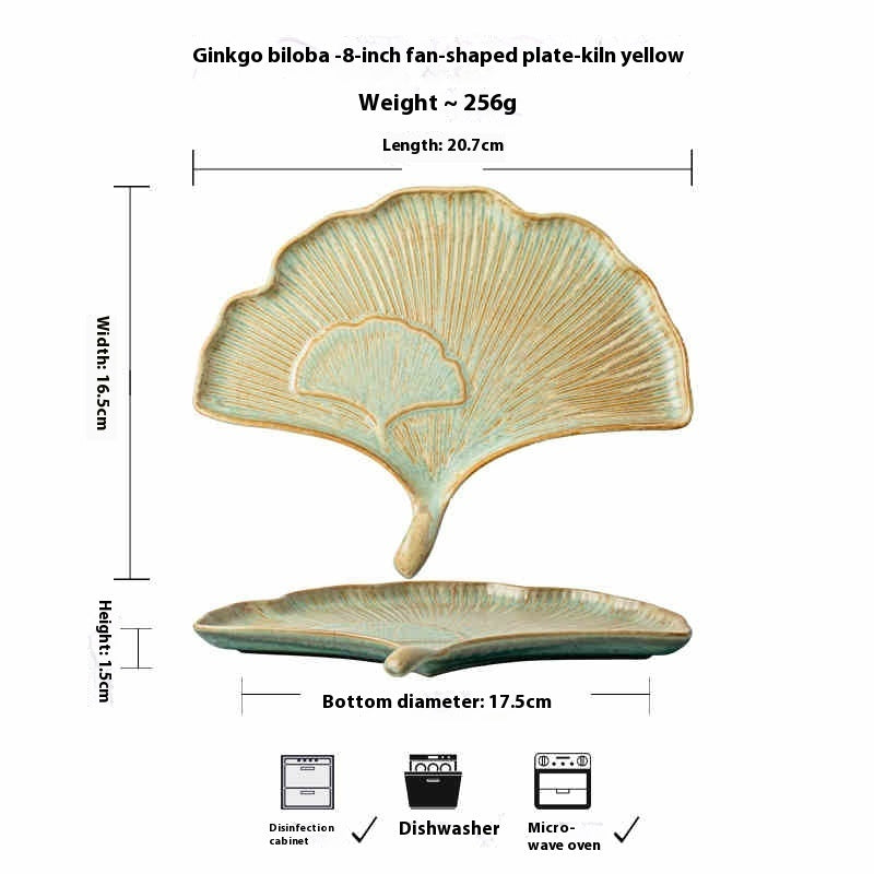 Stoneware Fan-shaped Plate