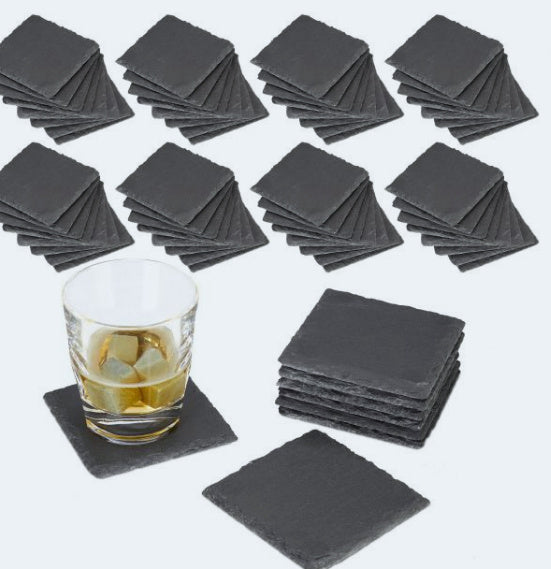 European-style Black Round Square Stone Plate