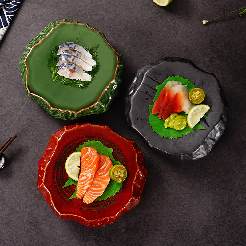 Creative Stone Pattern Ceramic Plate