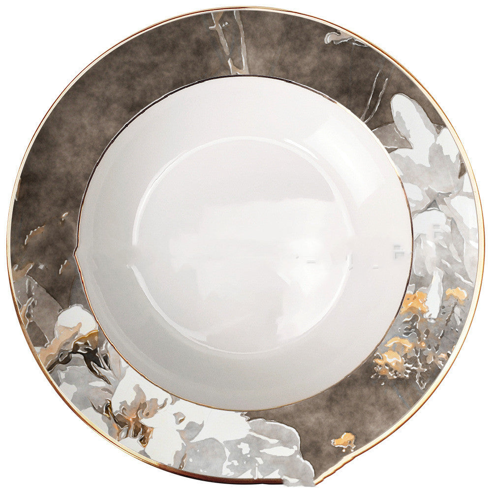 Creative Ceramic Household Flower Dinner Plate