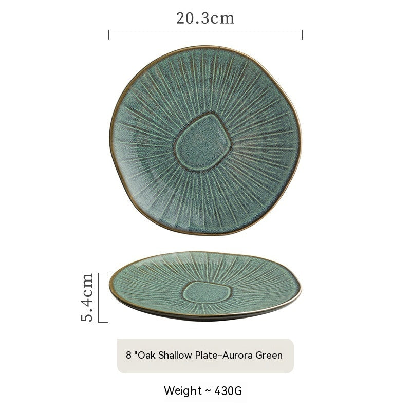 Retro Household Ceramic Plate