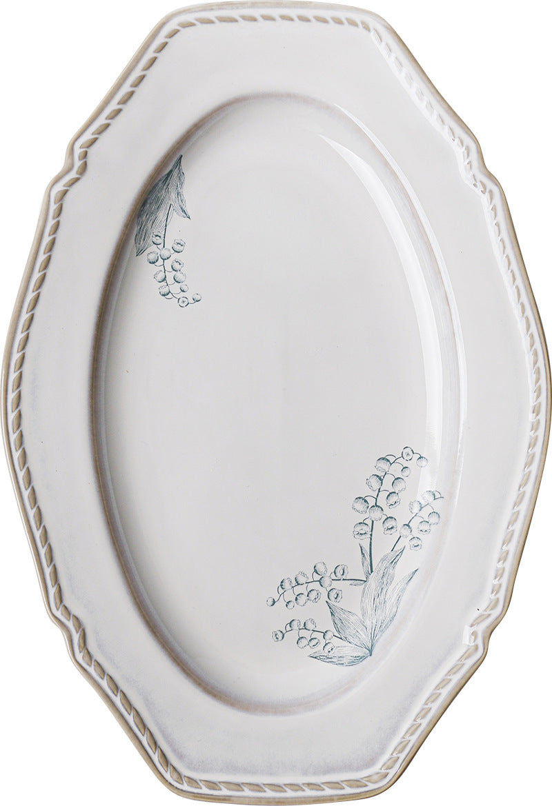 Ceramic Retro Round Plate