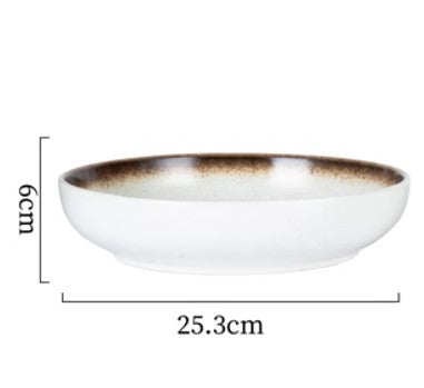 Japanese Ceramic Deep Plate Cutlery