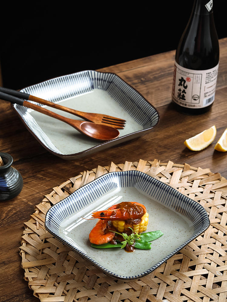 Square Ceramic Creative Dinner Plate