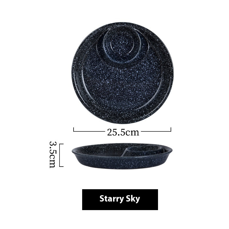 Ceramic Creative Round Square Plate