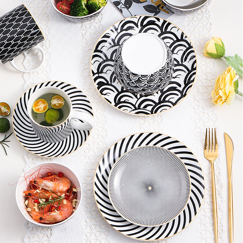 Nordic Style Geometric Series Ceramic Plate