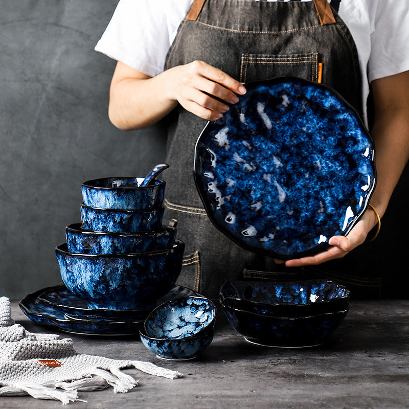 Blue Elegant Creative Tableware Plate Set