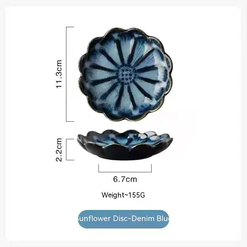 Ceramic Flower Pattern Tableware Plate