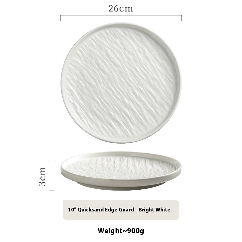 Stone Pattern Ceramic Flat Plate
