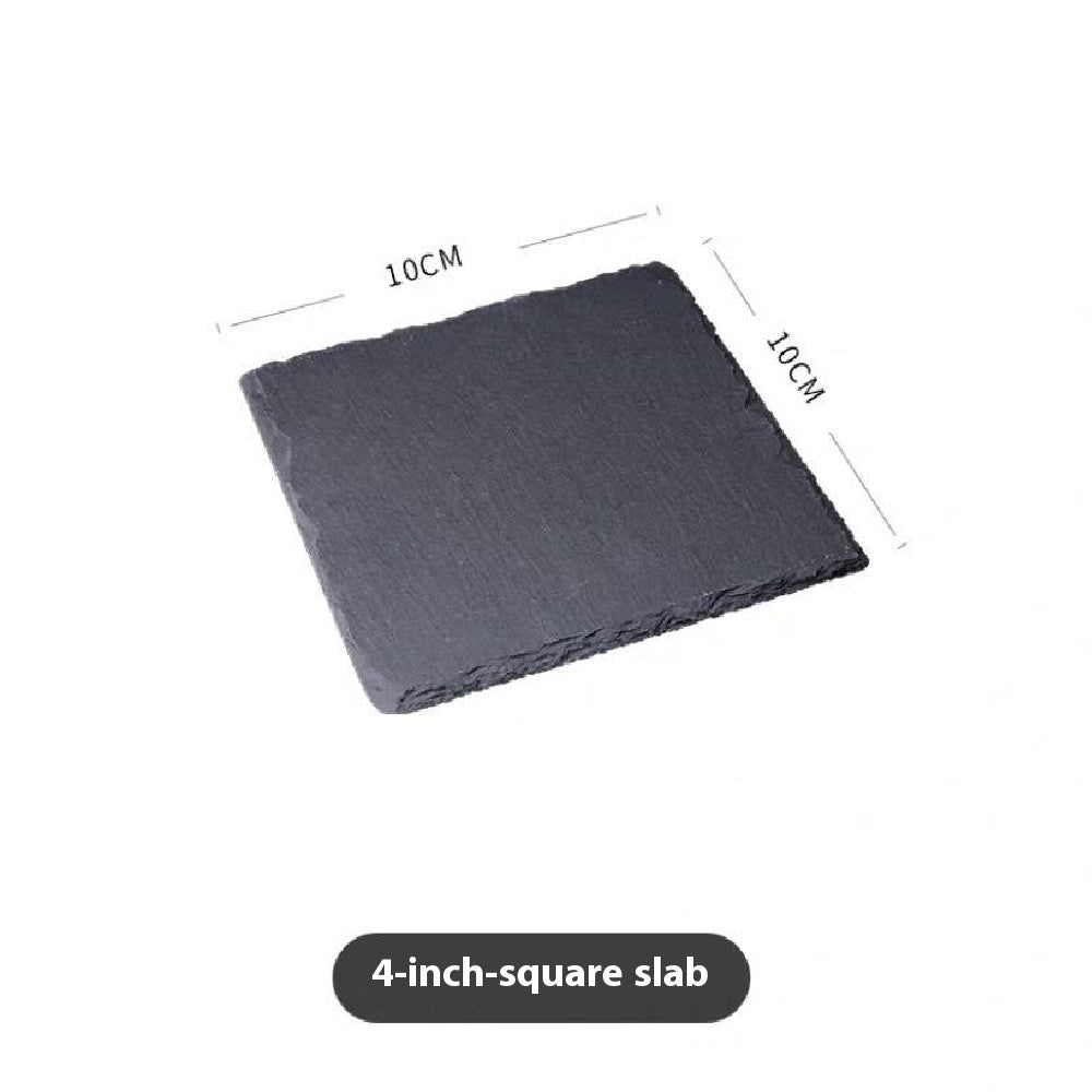 European-style Black Round Square Stone Plate