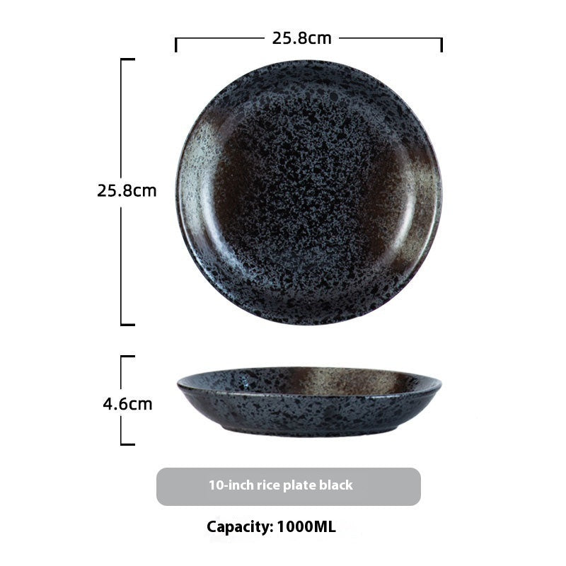 Household Ceramic Round Dinner Plate Small Plate