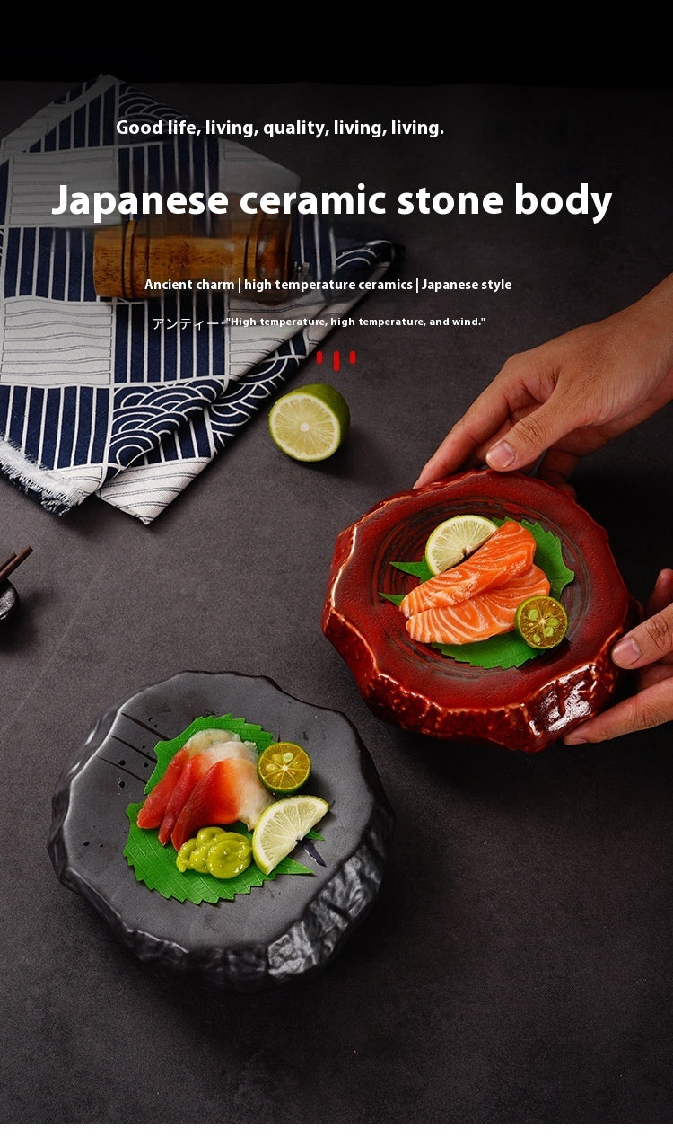 Creative Stone Pattern Ceramic Plate