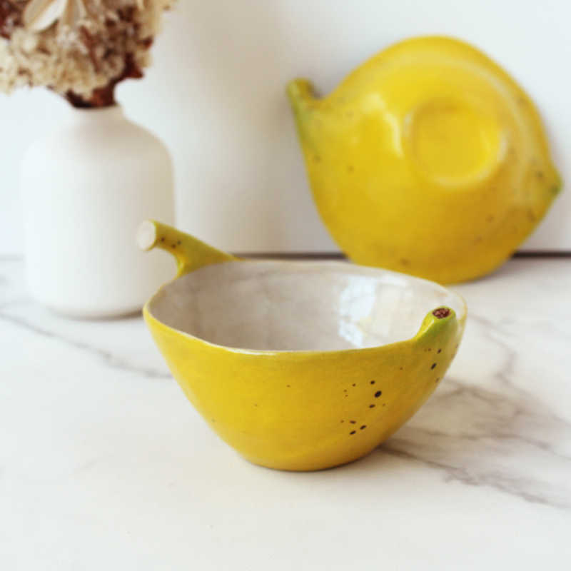 Ceramic Banana Cartoon Handmade Plate