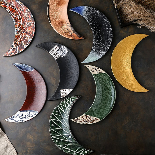 Creative Retro Ceramic Moon Art Plate