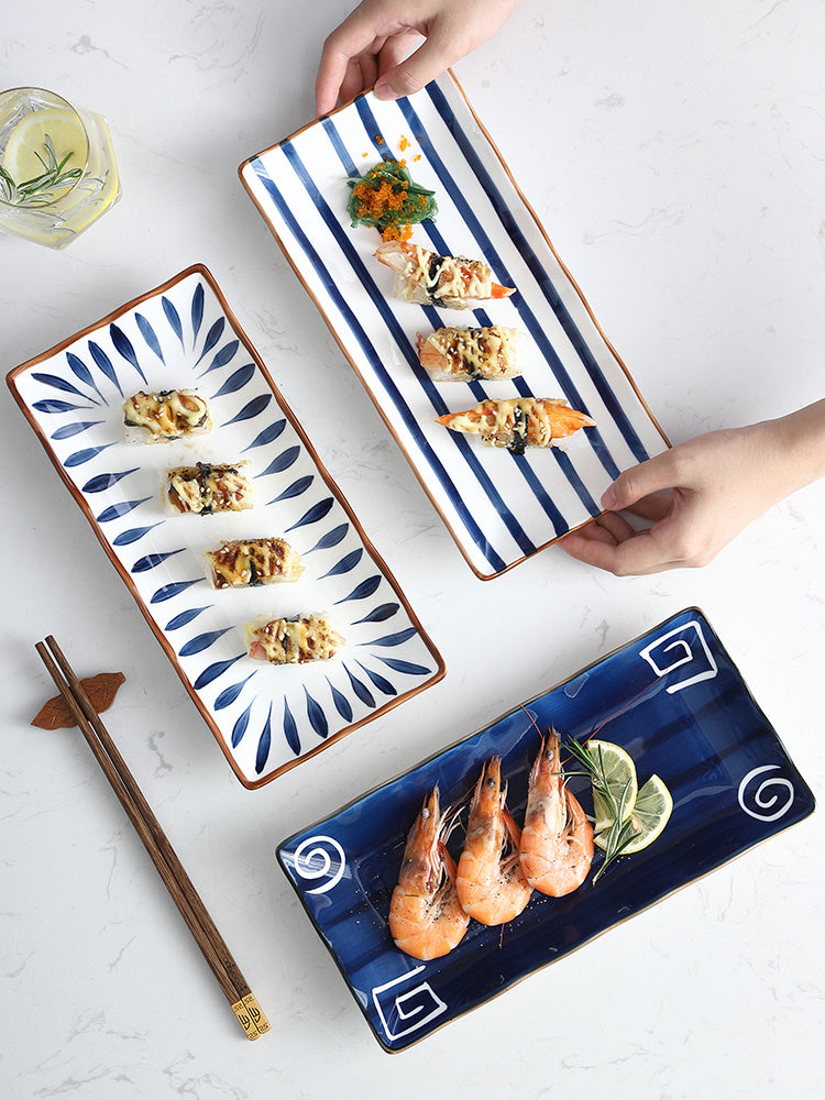Japanese-style Household Long Sushi Plate