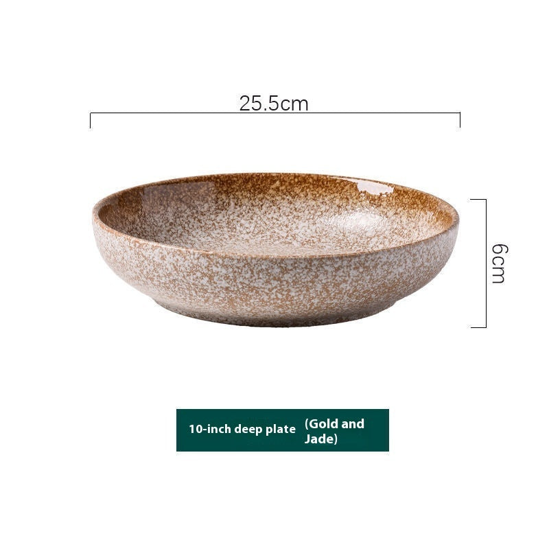 Retro Domestic Underglaze Porcelain Plate