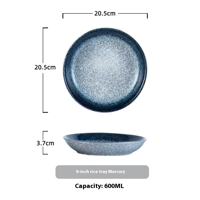 Household Ceramic Round Dinner Plate Small Plate