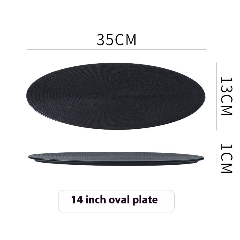 Rectangular Oval Ceramic Flat Plate
