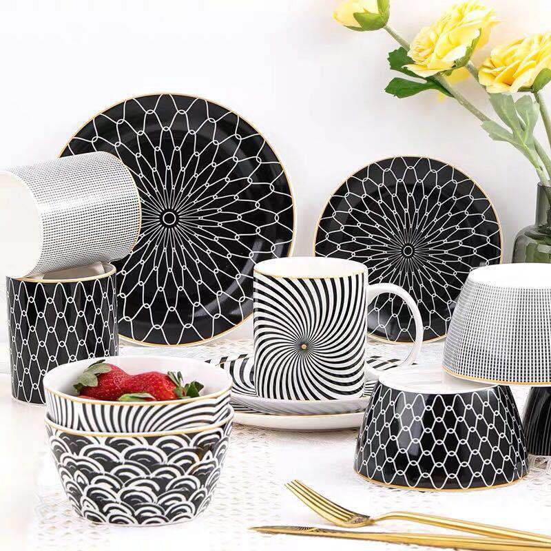 Nordic Style Geometric Series Ceramic Plate