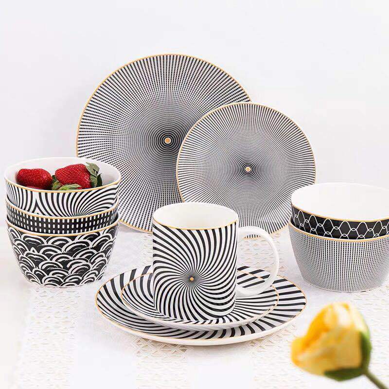Nordic Style Geometric Series Ceramic Plate