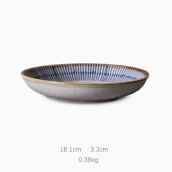 Round Underglaze Painted Plate