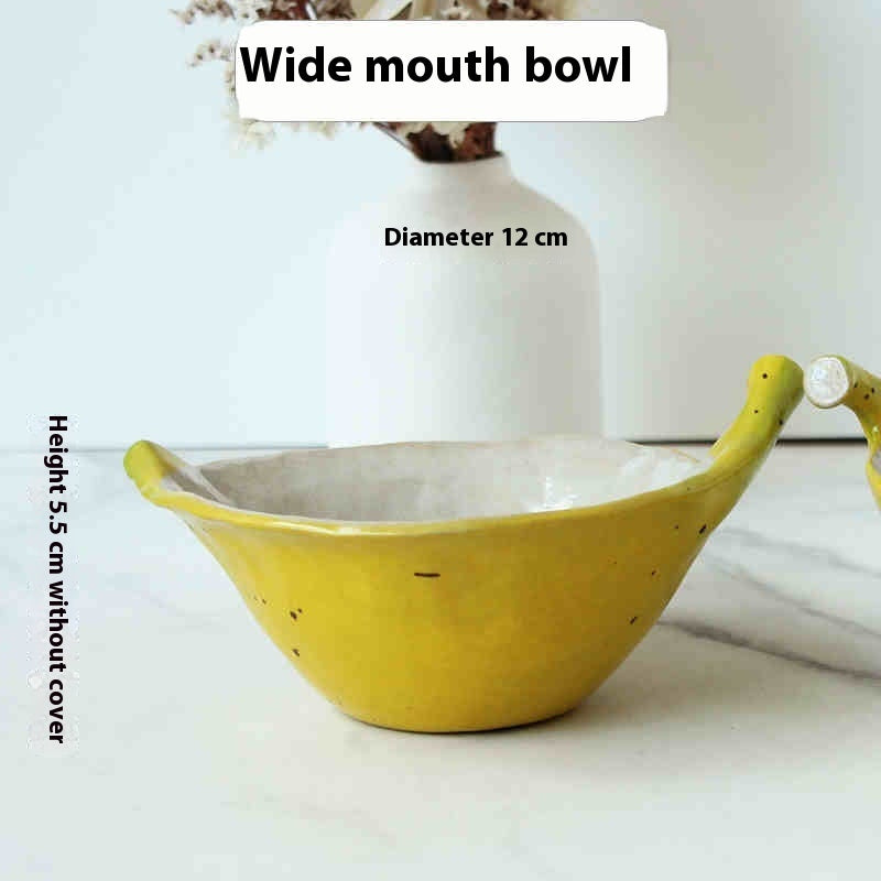 Ceramic Banana Cartoon Handmade Plate