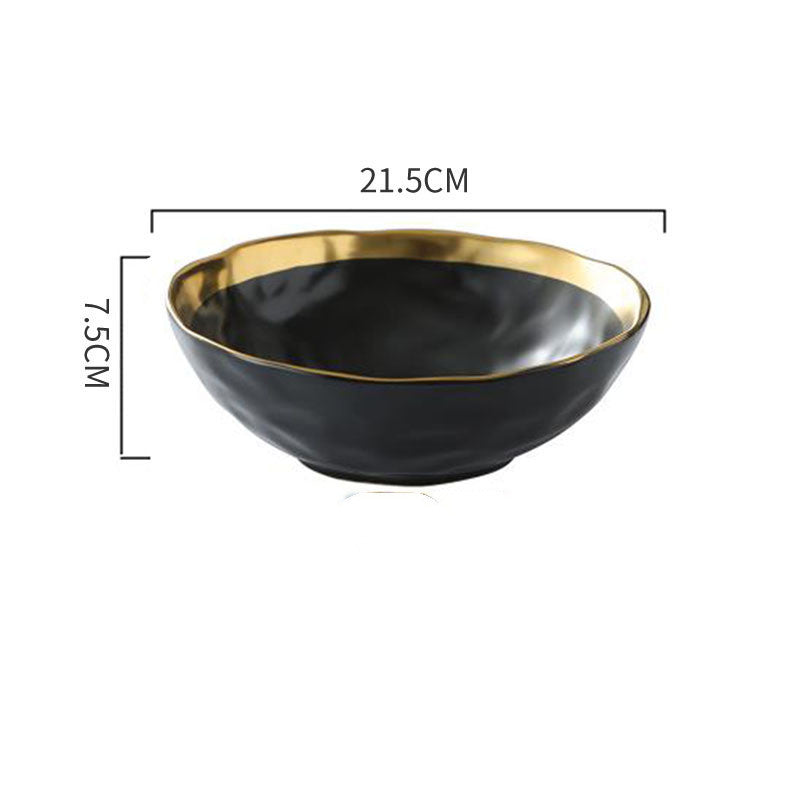 Gilded Harmony Ceramic Plate