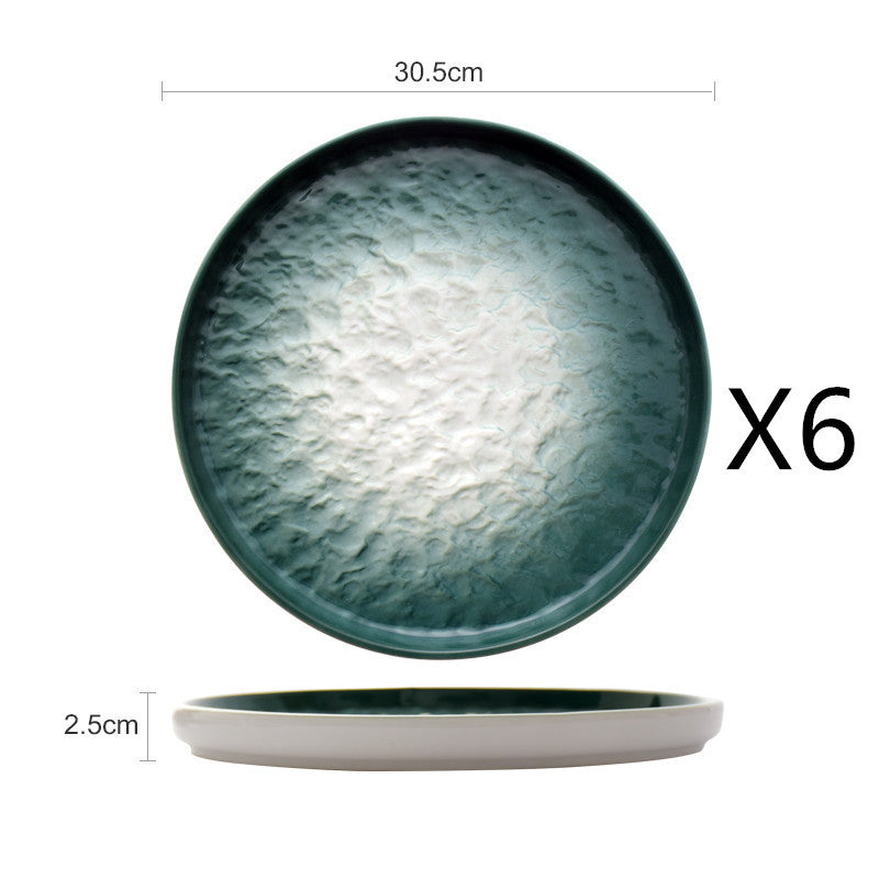 Stone Pattern Western Round Home Plate