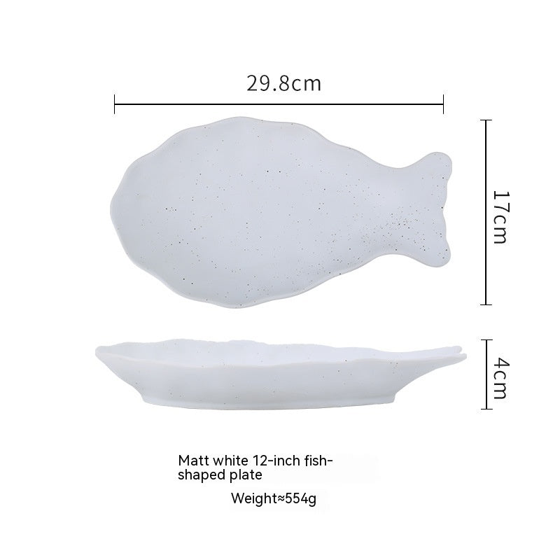 Household Fish Pattern Ceramic Plate