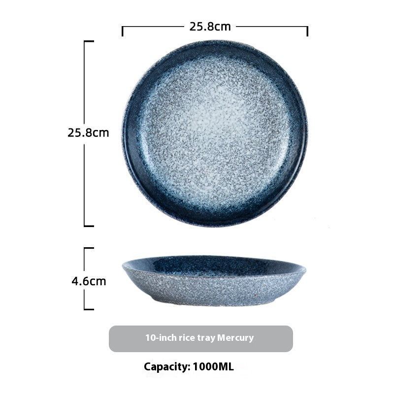 Household Ceramic Round Dinner Plate Small Plate