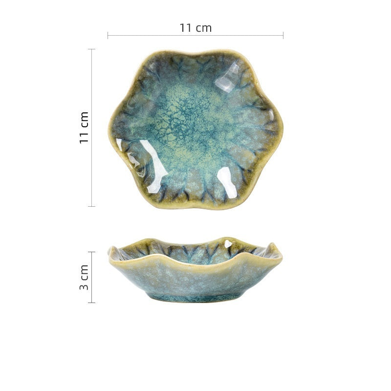 Ceramic Flower Pattern Tableware Plate