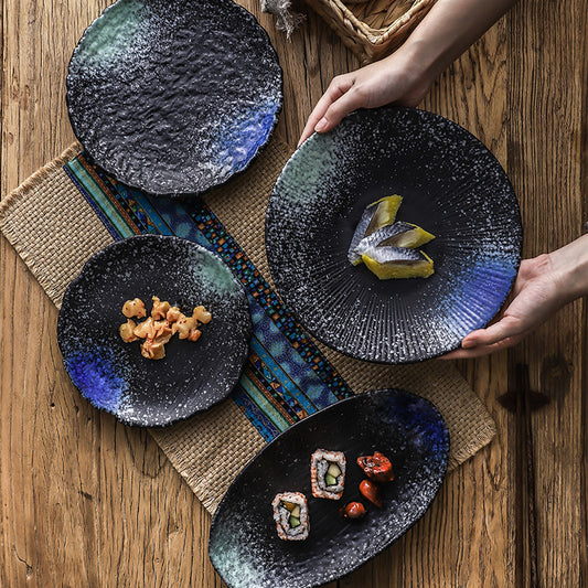Elegant Creative Ceramic Oval Flat Plate