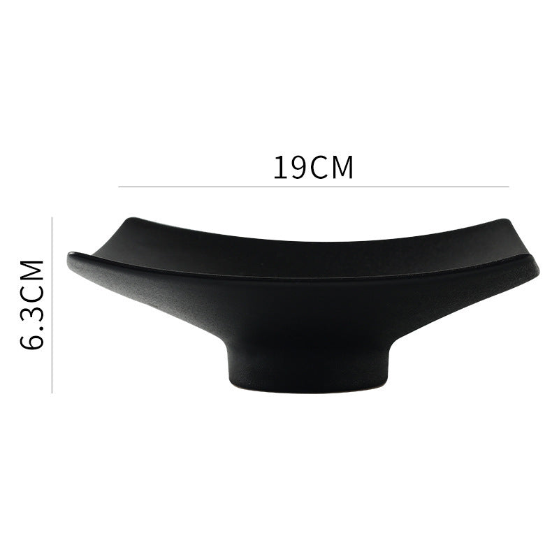 Creative Ceramic Black Square Plate