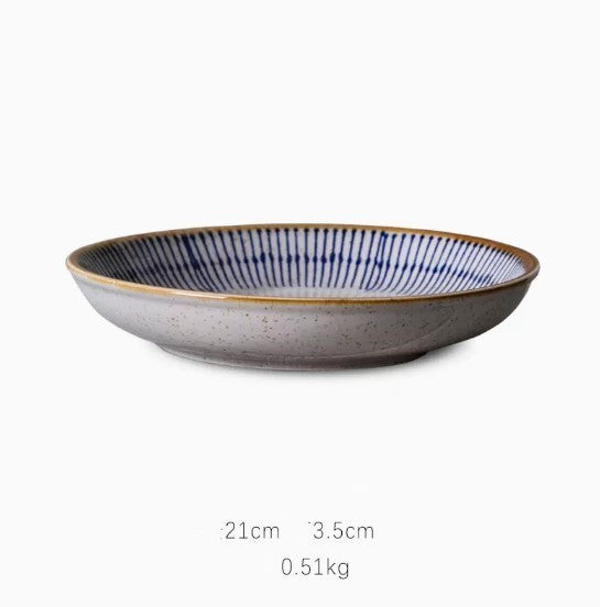 Round Underglaze Painted Plate