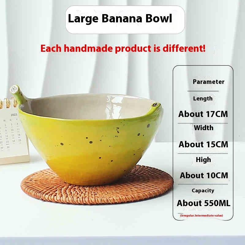 Ceramic Banana Cartoon Handmade Plate