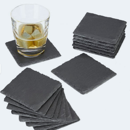 European-style Black Round Square Stone Plate